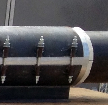 PyroWrap Pipe Shoe Installed on a Pipe