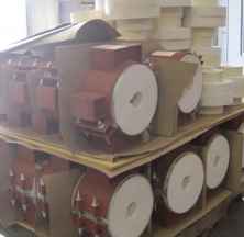 Small Diameter Calcium Silicate Hot Shoes Being Prepared for Shipping